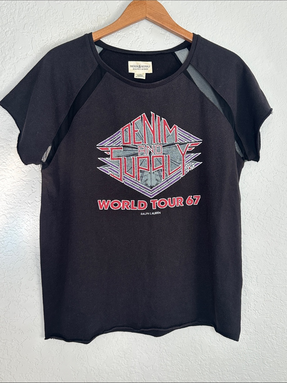 Ralph Lauren Denim & Supply World Tour 67 Top Graphic Concert Tee Birthday 60th